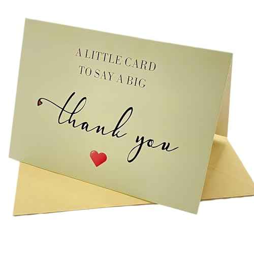 Thank You Cards with Envelopes - Pack 25 350GSM Blank Thankyou Note with Stickers, Perfect Express Gratitude for Baby Shower Wedding Business Funeral Graduation Greeting - Bulk Small Mini Personalized