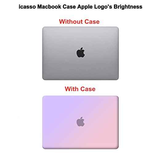 iCasso for MacBook Pro 14 inch Case 2024 2023 2021 Release M4 A3112 A3401 A3185 M3 A2918 A2992 M2 A2779 A2442 M1 Pro/Max, Bundle 5 in 1, Hard Shell Case, Sleeve Bag for Mac Pro 14, Gradient Purple