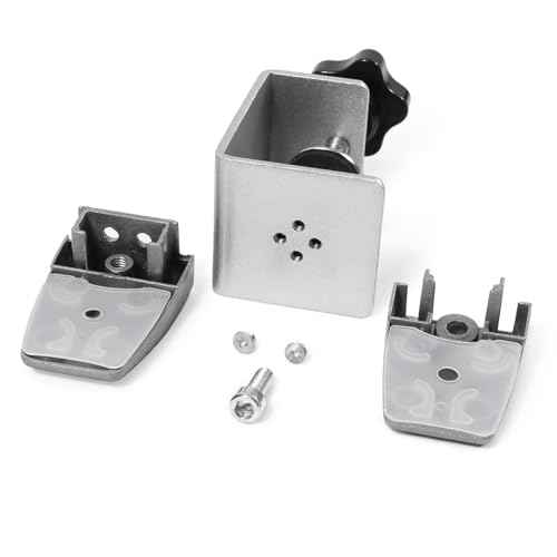 Heavy Duty Sneeze Guard Clamp For 0.1" to 1" Thick Panel,Desk Partition Support Clamps,Adjustable Aluminum Desktop Divider Holder,Easy to Install Desk Privacy Panel Clips, 4 Pack,Silver
