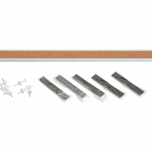 Lorell 48-Inch Cork Bulletin Bar with Aluminum Frame - Self-Sealing Wall Strip
