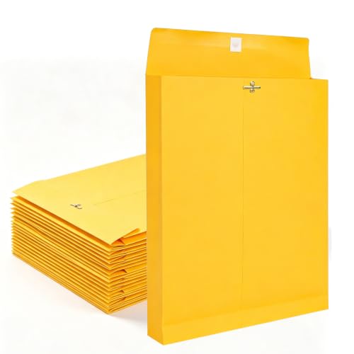 Manila Envelopes 10x13 Inches with 2-Inch Gussets - Pack of 25