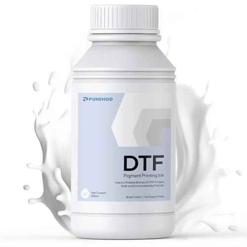 PUNEHOD DTF Ink 500ML White - Premium DTF Transfer Ink for PET Film, Refill Ink for DTF Printer L1800 L805 L800 DX5 DX7 XP600 I3200 TX800, Heat Transfer Printing Direct to Film (Size: White, 500ml)