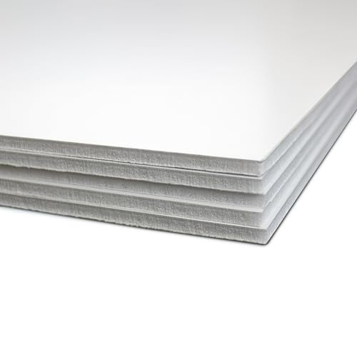 16 x 20 Inch White Foam Board Pack of 5 - Double-Sided Premium Mounting & Art Boards