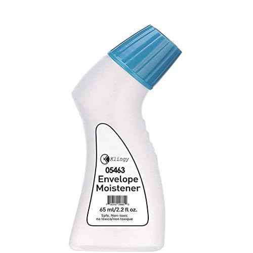 Envelope Moistener with Adhesive ? Clog Free, Fast-Drying, Quickly Seals Envelopes, Non-Toxic - 2.20 fl oz ? Each Bottle Securely Seals Up to 1500 Envelopes (1 Pack)