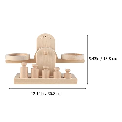 Wooden Montessori Balance Scale Toy for Kids Educational Learning
