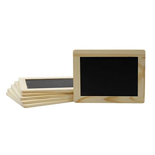 Creative Hobbies¢ç Synthetic Chalkboard with Unfinished Wood Frame, 4 x 6 Inch -Pack of 6 Chalkboards