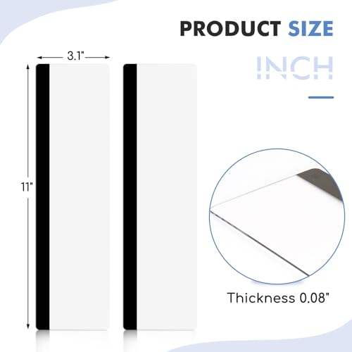 Dollar Boss 2 Pack 11 x 3.1 Inch Transparent Acrylic Monitor Memo Boards - No-Trace Adhesive