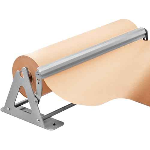 DIY Crew 18 Inch Paper Roll Dispenser and Cutter - Heavy-Duty Wall Mountable, Non Slip Tabletop - Kraft, Freezer, Butcher Paper - Up to 1000ft Rolls