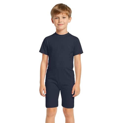 Kids Unisex Navy Back-Zip Adaptive Romper 5-6 Years for Autism & Special Needs