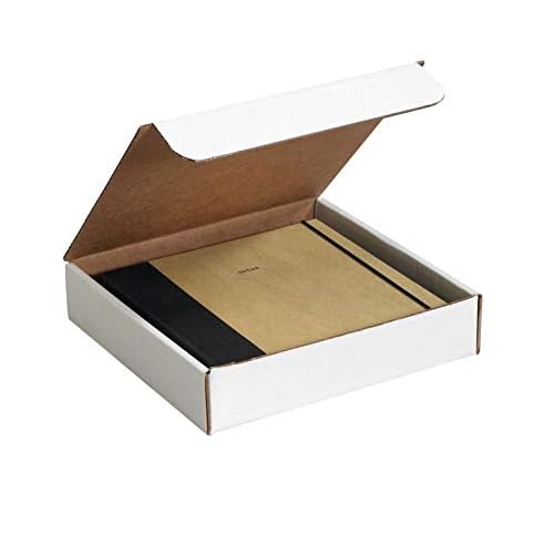BOX USA BML882 Literature Mailers, 8" x 8" x 2", White (Pack of 50)