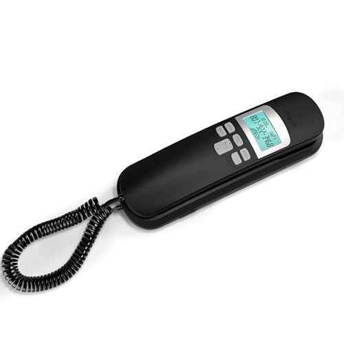 VTech CD1113 Corded Phone for Home Office - Easy-to-Use Telephone with Caller ID/Call Waiting, 13 Speed Dial Keys, No AC Power Required, Flash, Volume Control, Hearing Aid Compatible,Wall-mount, Black