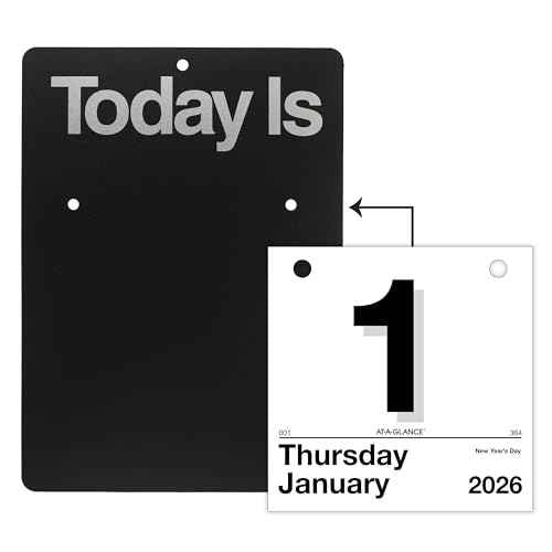 AT-A-GLANCE 2026 ¡°Today Is¡± Daily Wall Calendar Refill, 6" x 6", Small (K15026)