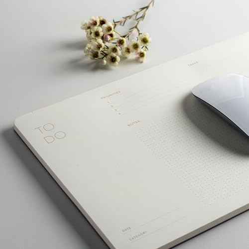 Elegant To Do List Notepad with Mouse Pad Feature, 3 Pack, 11.22" x 7.87", 50 Tear-Off Sheets (50 Each), Gold Foiled, Daily Planning, Eco-friendly To Do List Planner, FSC¢â Certified To Do List Notebook for Work