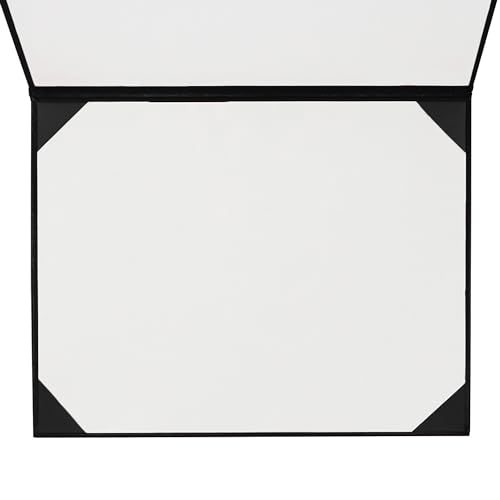 GraduationMall Imprinted Diploma Cover for Certificate 8.5''x 11'' Black,12-Packs