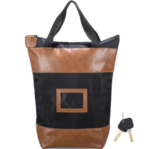 Hsei 1 Pcs Heavy Duty Locking Courier Bag with Keys, 16x18x7 Inches Nylon Deposit Bag - Security & Storage