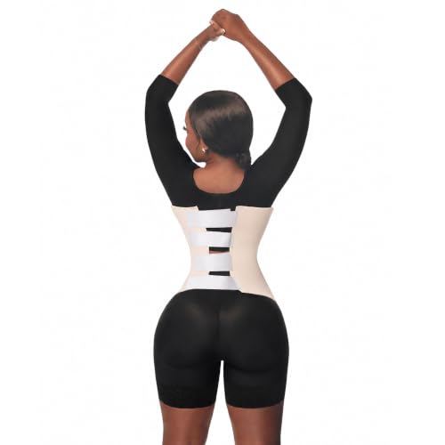 Beige Long 360 Lipo Foam Wrap for Tummy Tuck & BBL Recovery - FC Forma Tu Cuerpo