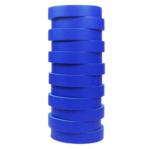 Painters Tape 1 Inch Wide, 12 Pack Painters Tape for General Purpose Use, 1 Inch X 55 Yards X 12 Rolls, 660 Yards in Total