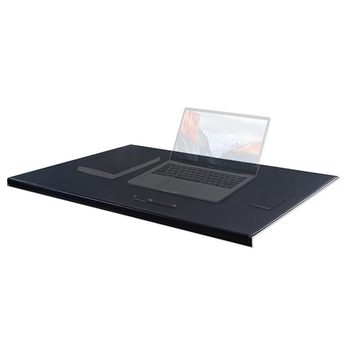 AKOZLIN 27.55¡±x 18.9" Soft PU Leather Surface Office Desk Mouse Mat Anti-Push Pad with Full Grip Fixation Lip Table Blotter Edge-Locked Protector