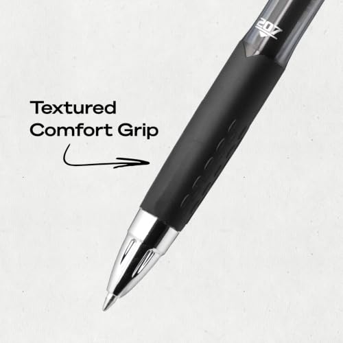 Uni-Ball 207 Gel Pens Pack of 12, Black Ink, 0.7mm Medium Point, Retractable