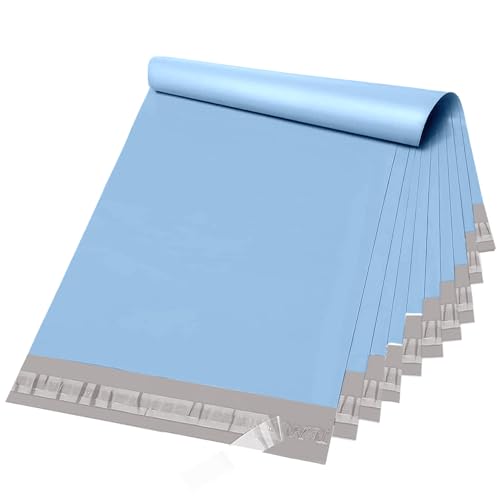 Metronic Light Blue 10x13 Poly Mailers 50 Pack Self Seal Waterproof Shipping Bags for Clothes