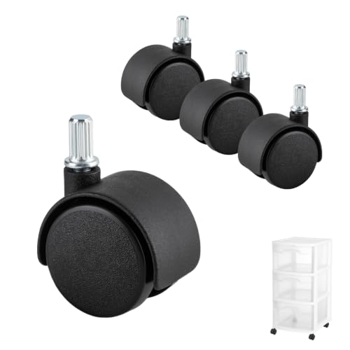 Swivel Caster Wheels for Sterilite 3-Drawer Cart (4-Pack) - Durable, Quiet, 360° Rollers