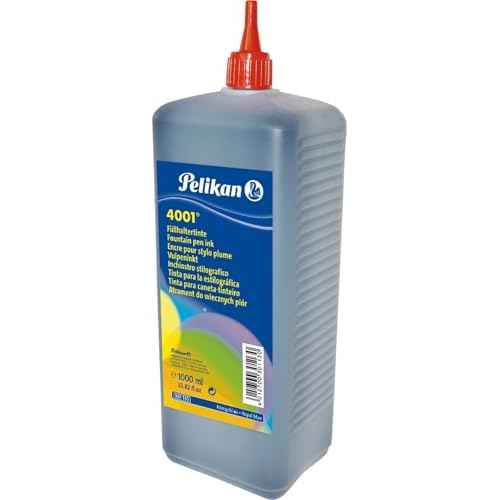 Pelikan 4001 Bottled Ink for Fountain Pens, Royal Blue, 1 Liter, 1 Each (301135)