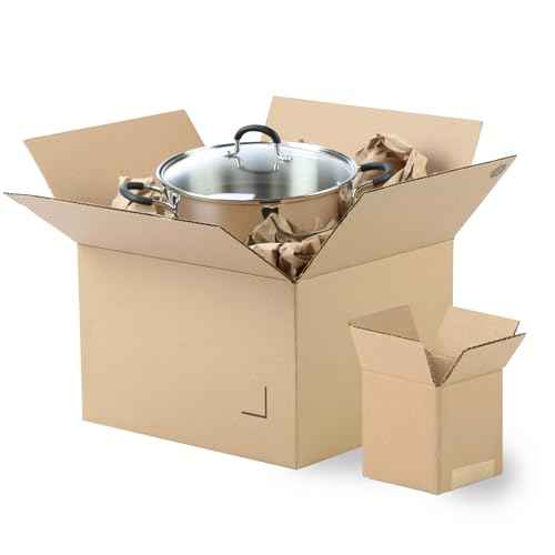 The Boxery 6"x4"x4" Brown/Kraft Corrugated Cardboard Shipping Boxes 100-Pack | Mailing, Packing, Moving & Storage for Business/Home ? Durable - Eco-Friendly, Recyclable - Made in the USA