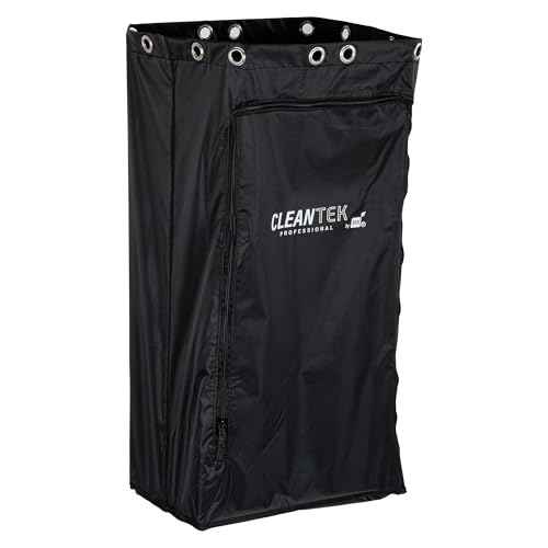 Restaurantware-Janitor CART Bag ONLY: Clean Tek Professional 16.93 x 10.63 x 29.53 Inch Janitorial Bag, 1 Heavy-Duty Receptacle - Janitor Cart Sold Separately, Durable, Black Plastic Replacement