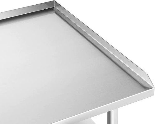 AmGood Commercial Work Table with Backsplash and Sidesplashes | Height: 35" | Stainless Steel Prep Table for Kitchen, Restaurant, Garage, Laundry | NSF (18" Long x 30" Deep)
