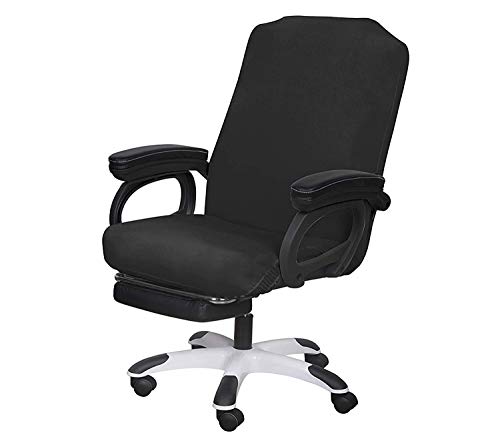 SARAFLORA Large Black Office Chair Cover with Zipper, 1PCS / 1 Piece