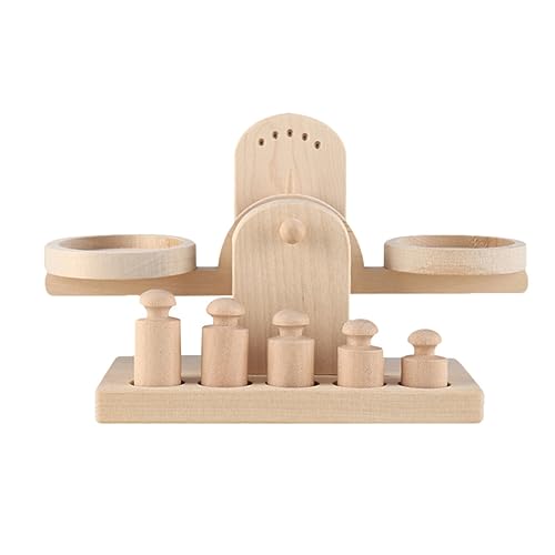 Wooden Montessori Balance Scale Toy for Kids Educational Learning