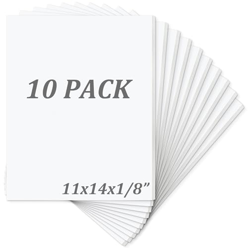 11x14 White Acid-Free Foam Boards Pack of 10 - 1/8" Thick for Displays & Mounting