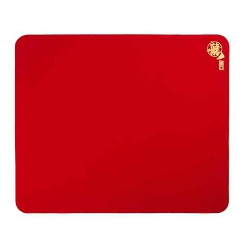 ESPTIGER Mouse Pads Shan Hai Series Tang Dao Loong Special Edition (480 x 400 x 4mm) Standard Size SlimFlex Base Delicate Blended Composite Flat Woven Fiber Large Cloth Gaming Mousepad ? Red