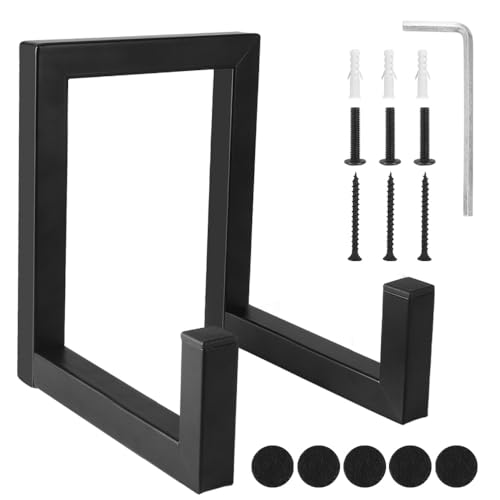 Picowe Vinyl Record Storage Holder, Large 8" Black LP Record Holder Vinyl Display Rack Organizer for Albums, Metal Record Display Stand