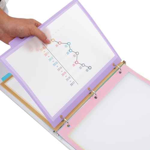 16Pcs/2 Set 8 Tab Dividers, Clear Plastic Binder Dividers with Tabs, for 3 Ring Binder, Letter Size, Multicolor