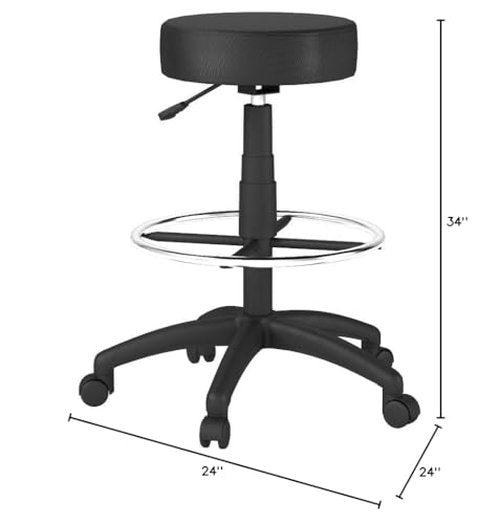 Boss Office Products DOT Drafting Stool in Black