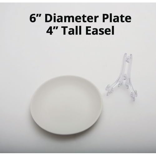 Color-Mea, Bisque Plate with Easel (Pack of 12)