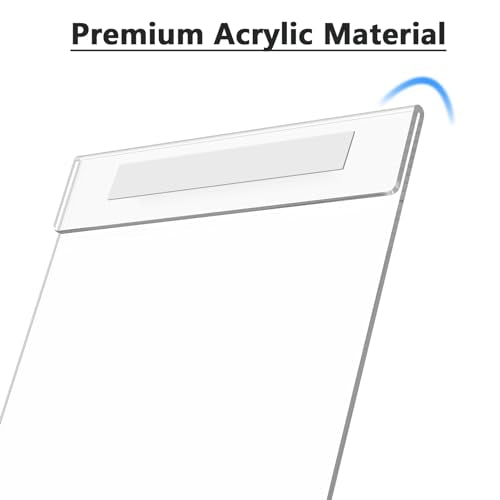 MaxGear 8.5 x 11 Wall Mount Acrylic Sign Holder 2-Pack with Tape – Vertical, Easy Install Adhesive Display