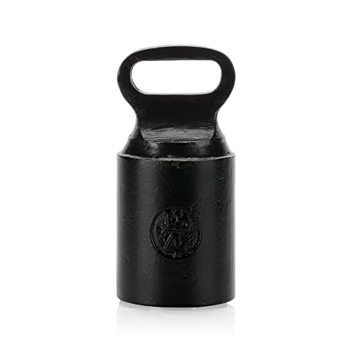 CRAFTSMAN ROAD Cast Iron Door Stop ? Decorative, Weighted Heavy Door Weight ? 4lb Antique Free Standing ? 6¡± x 3¡± Non Slip Cast Iron Door Stopper with Handle (Black)
