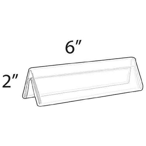Azar Displays 192801 6-Inch Width by 2-Inch Height Two-Sided Nameplate, 10-Pack