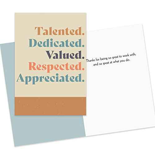 Hallmark Business Bulk 25 Pack Assorted Appreciation Cards for Employees (Talented & Appreciated), 5 x 7 Cards, Messages Inside, Envelopes Included