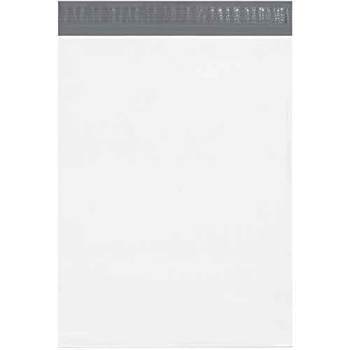 BOX USA "Poly Mailer Envelopes, 15"" x 20"" x 4"", White, Self-Seal with Tear Strip, Gusseted, Waterproof and Puncture Resistant, for Shipping Bulky Items, Books and Catalogs, Pack of 100" (BEPM15204)
