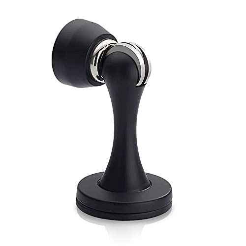 10 Pack Door Stoppers, Magnetic Door Stops Black Wall Floor Mounted Doorstop Heavy Duty Stainless Steel Door Holder Catch, Magnet Doorstops Keep Doors Open