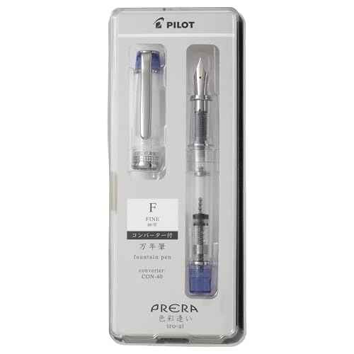 PILOT PFPR1TLF Pen, Prera PRERA Fountain Pen, Color Fountain, Fine Point, Transparent Blue