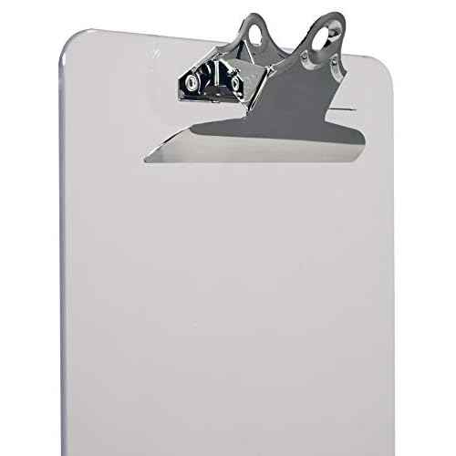 Better Office Products Clear Plastic Clipboards, 12 Pack, Durable, 12.5 x 9 Inch, Standard Metal Clip, Transparent, See-Through Clear, Set of 12