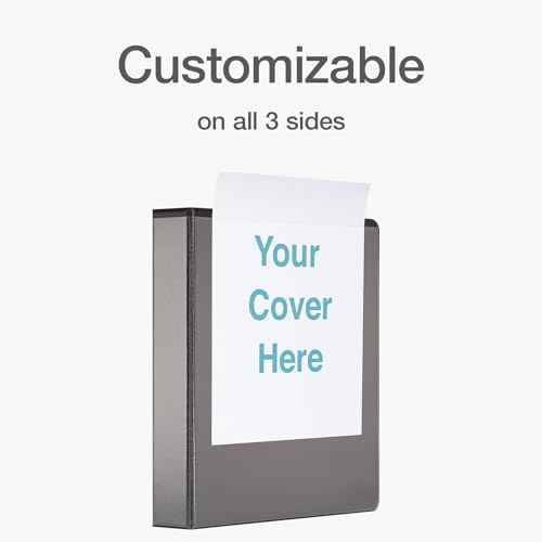 Oxford Ring Binders, 1.5" Round Ring Binders, View Binder, Covers on 3 Sides, XtraLife Hinge, Non-Stick, PVC-Free, Black, 350 Sheet Capacity (1002548)