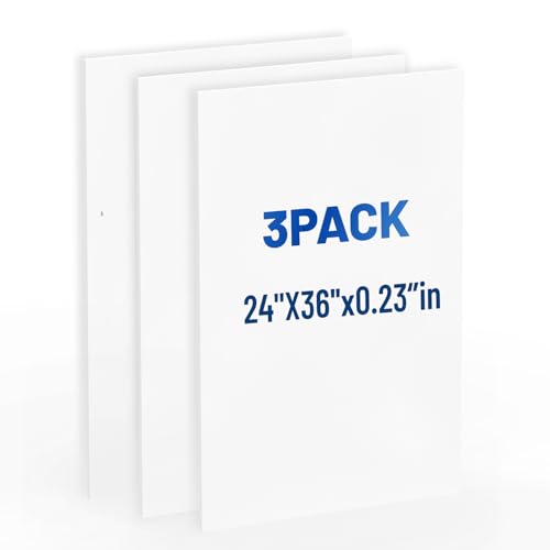 IN WHICH BAY White Foam Board 24x36in 3/16" (5mm) - 3 Pack for Crafts & Displays