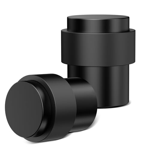 10 Pack Black Door Stoppers for Floor Mounting£¬ Door Stopper Heavy Duty£¬304 Stainless Steel Cylindrical Made with Rubber Bumper£¬Floor Mount Door Holder Keep Door Open
