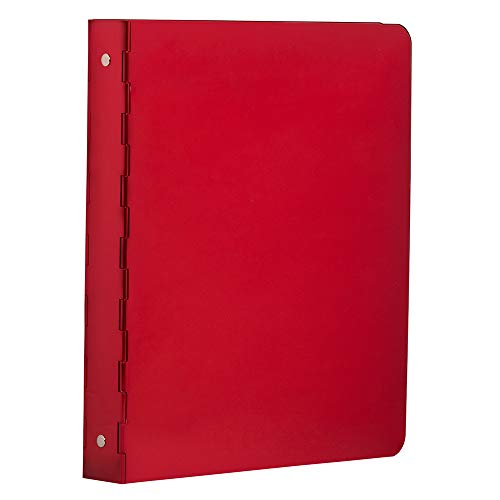 JAM PAPER Aluminium 1 inch Binders - Red Aluminum 3 Ring Binder - Sold Individually