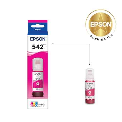 Epson 542 EcoTank Ink Ultra-high Capacity Bottle Magenta (T542320-S) Works with EcoTank Pro ET-5150, ET-5170, ET-5180, ET-5800, ET-5850, ET-5880, ET-16600, ET-16650